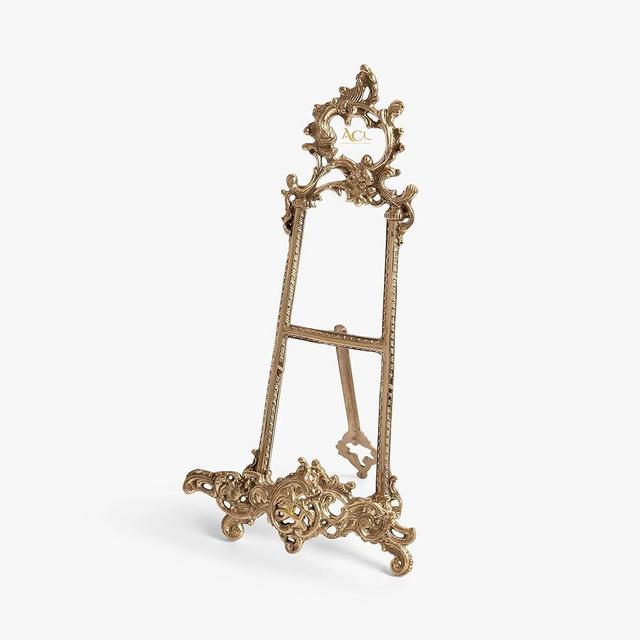 Assorted Collections Brass Easel Display Stands for Art Deco, Paintings, Pictures, Decorative Plates, Wedding Signs, Menu Stand, Home Decor Pictures Stand 12"