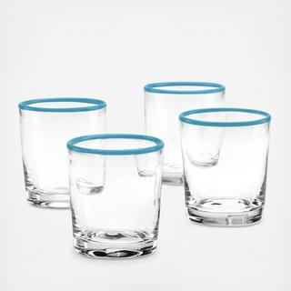 Burbs Double Old Fashioned Glass, Set of 4