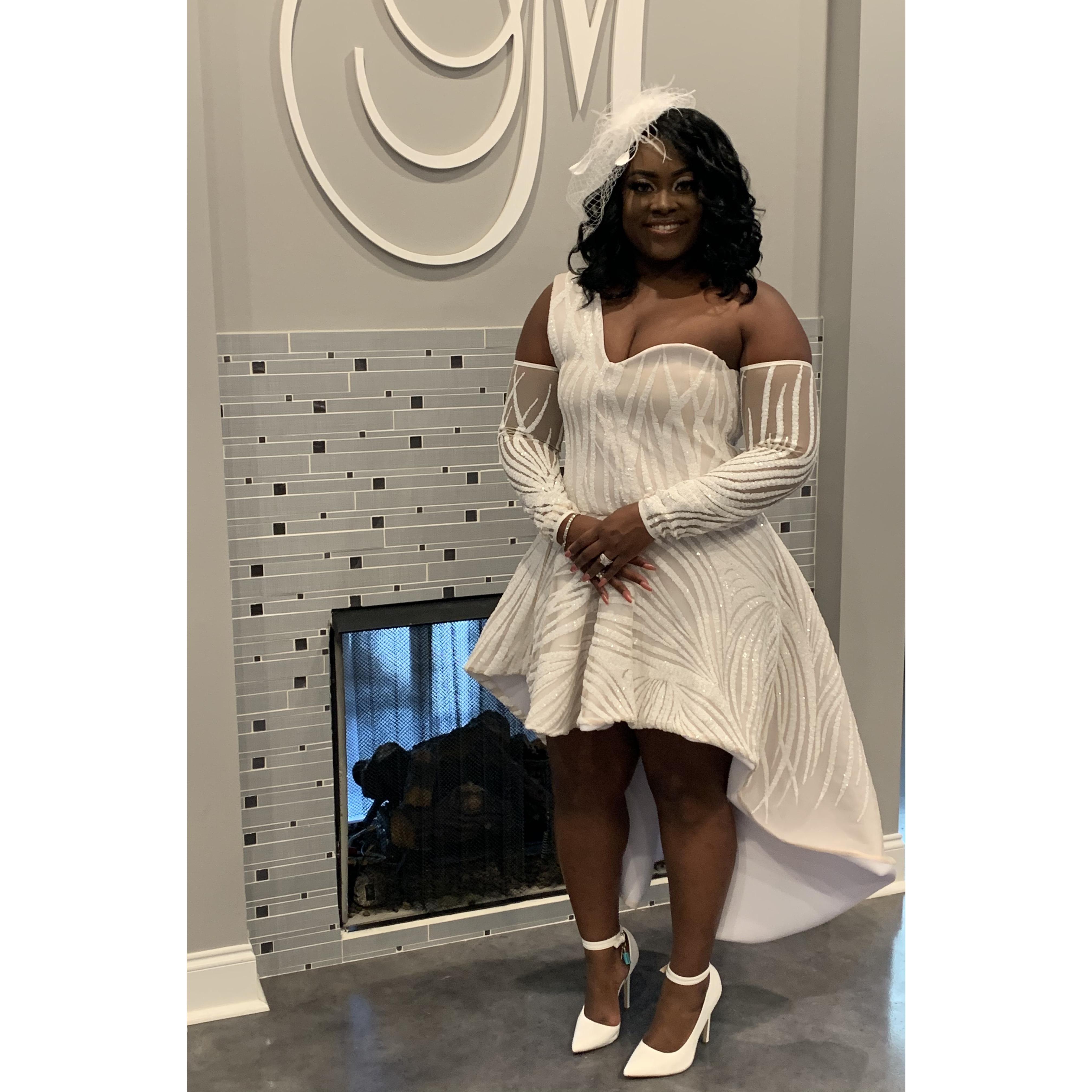 Bride waiting to be crowned Mrs. Mack