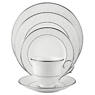 Lenox Opal Innocence Platinum-Banded Bone China 5-Piece Place Setting, Service for 1