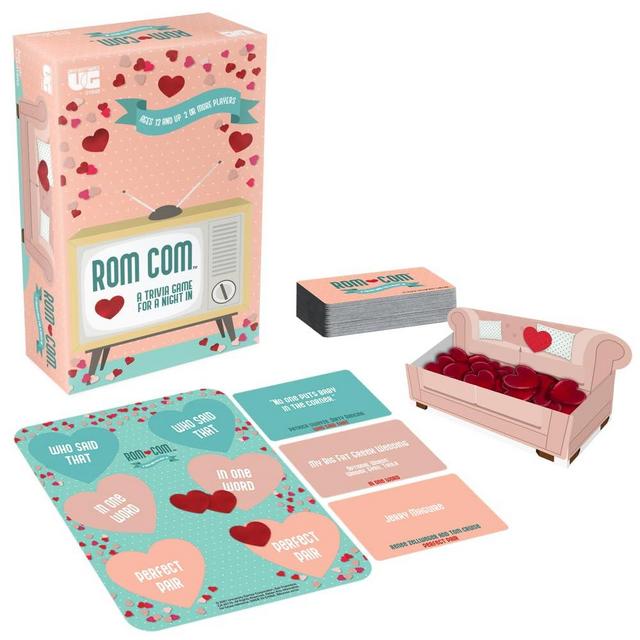 University Games ROM Com Team Trivia Game, Perfect for Date Nights Girls Nights and Party Game Night, for Ages 12 and Up and 4 or More Players