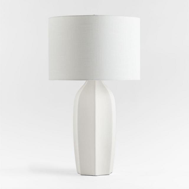 Amaryllis Large White Ceramic Table Lamp