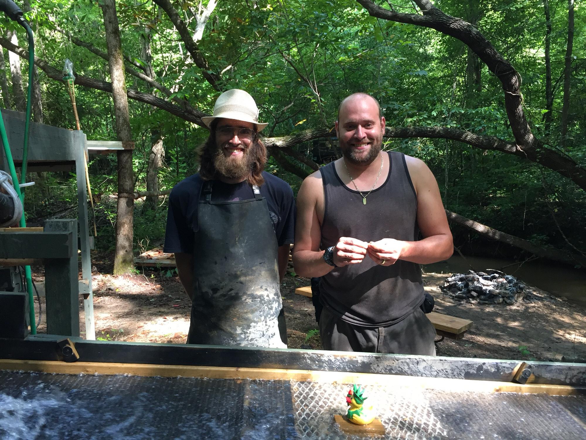 Kevin and his older Brother Collin, panning for gold in Dalonhega