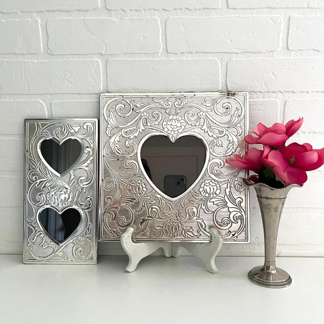 Vintage Silver Plate Heart Frame, Photo Book Covers, Photo Book Frame, Destash, Heart Opening Frames, Craft Supplies, Bits and Pieces