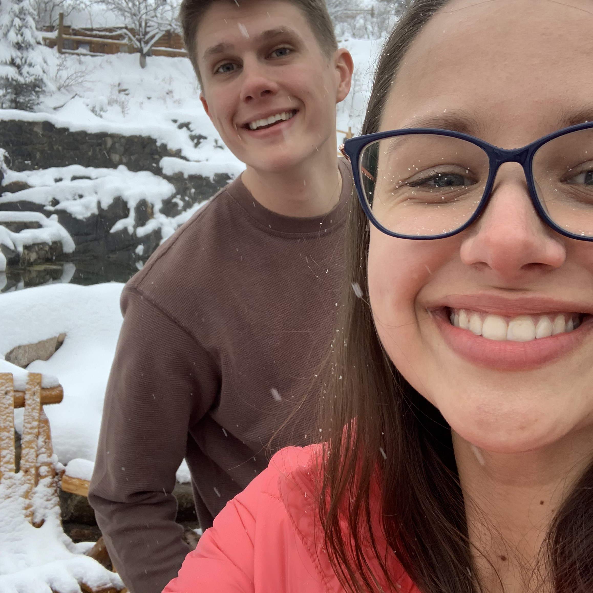 Allie's first trip to Strawberry Hot Springs