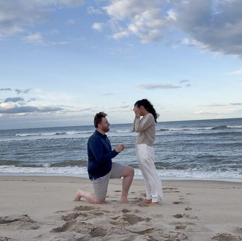 The day Jesse proposed to Thais at their favorite place.
- Sandy Hook