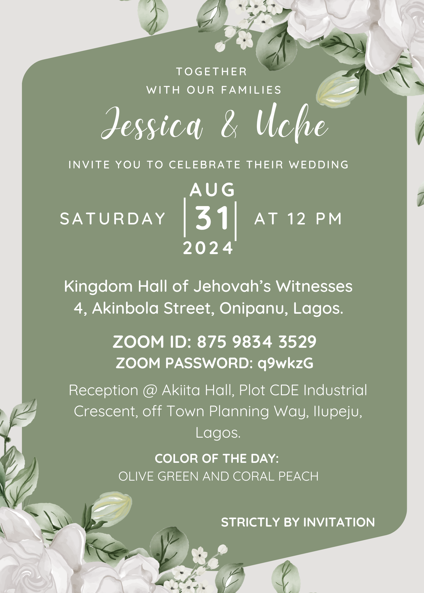 The Wedding Website of Jessica Nwaogu and Uche Ahannameufula