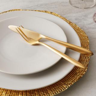 Velo Brushed Gold Plated 20-Piece Flatware Set, Service for 4