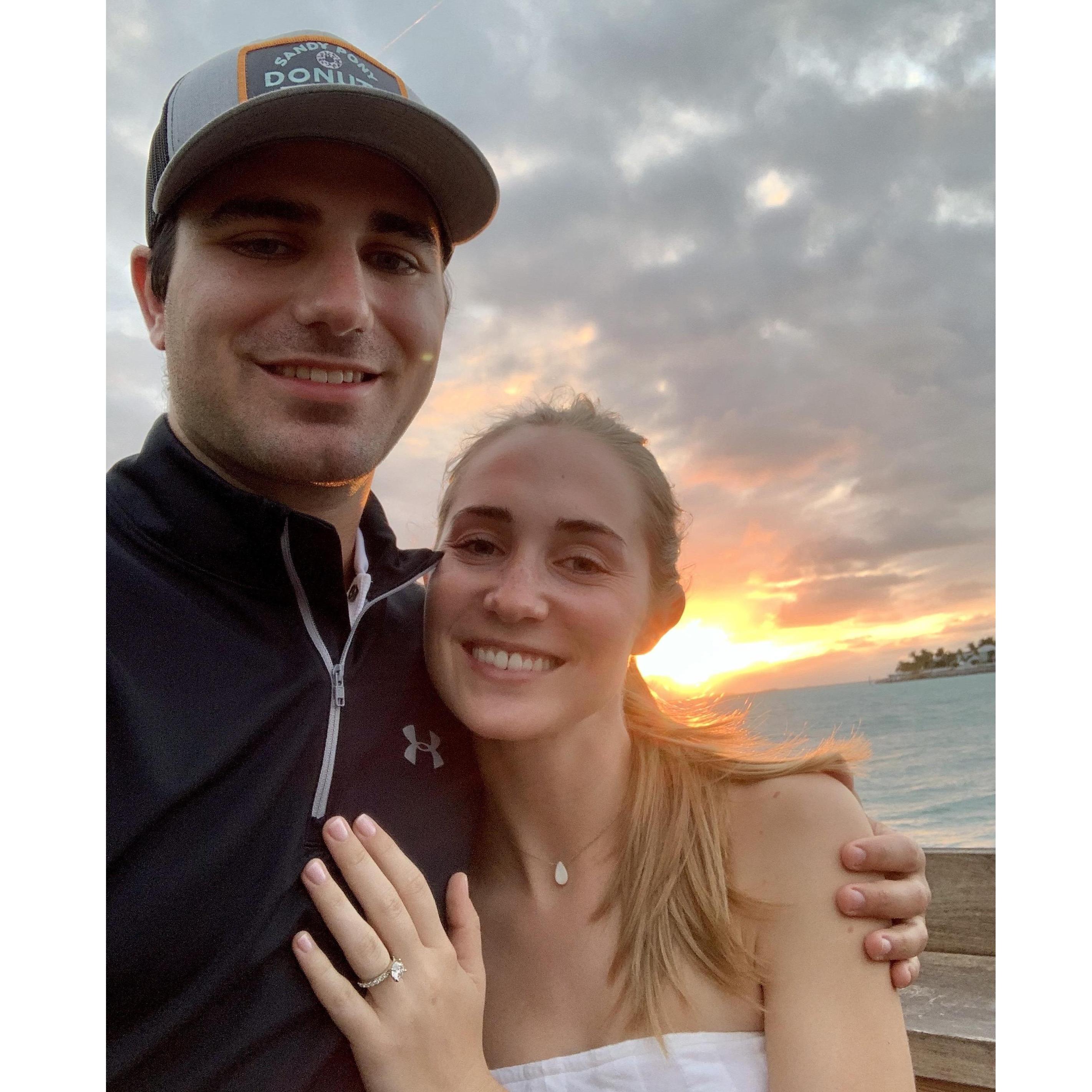 One of the many sunsets we watched after getting engaged in Key West
