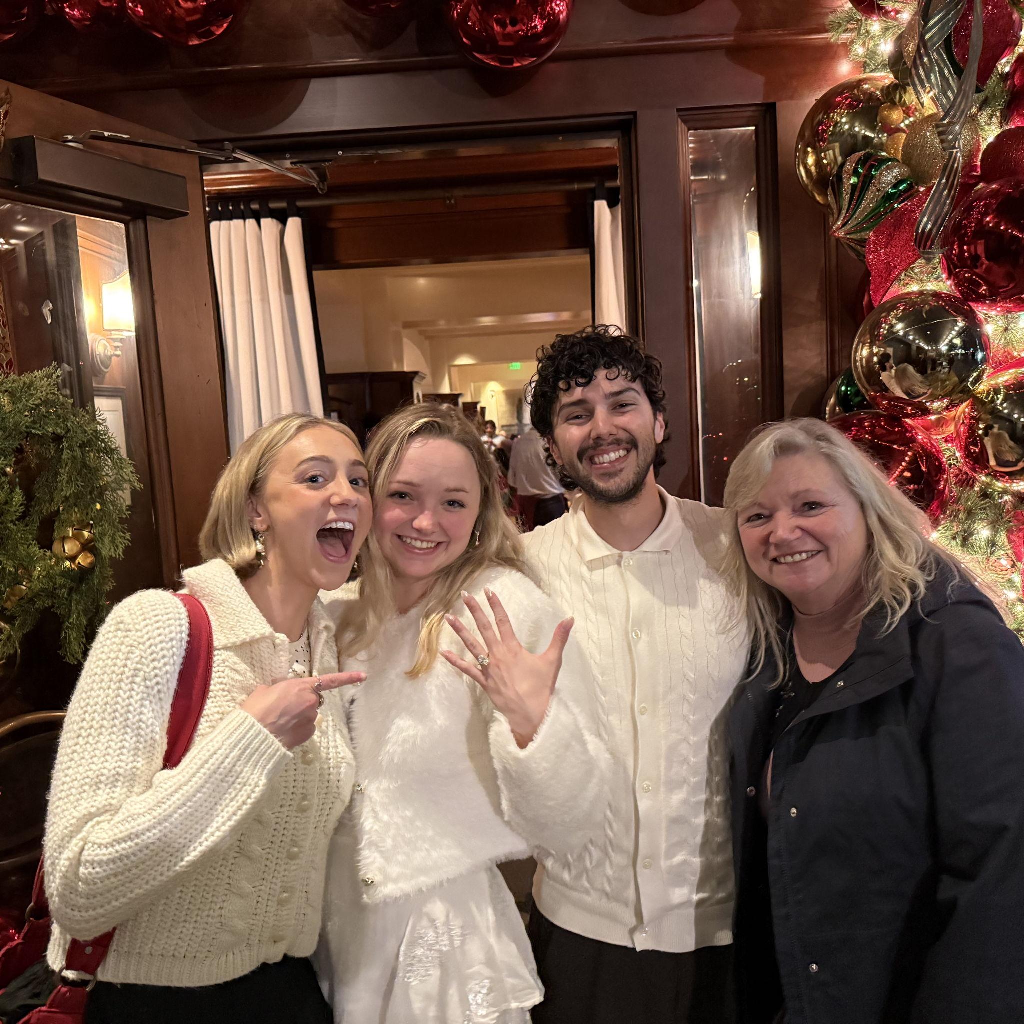 Abby's mom and little sister at the engagement dinner :)