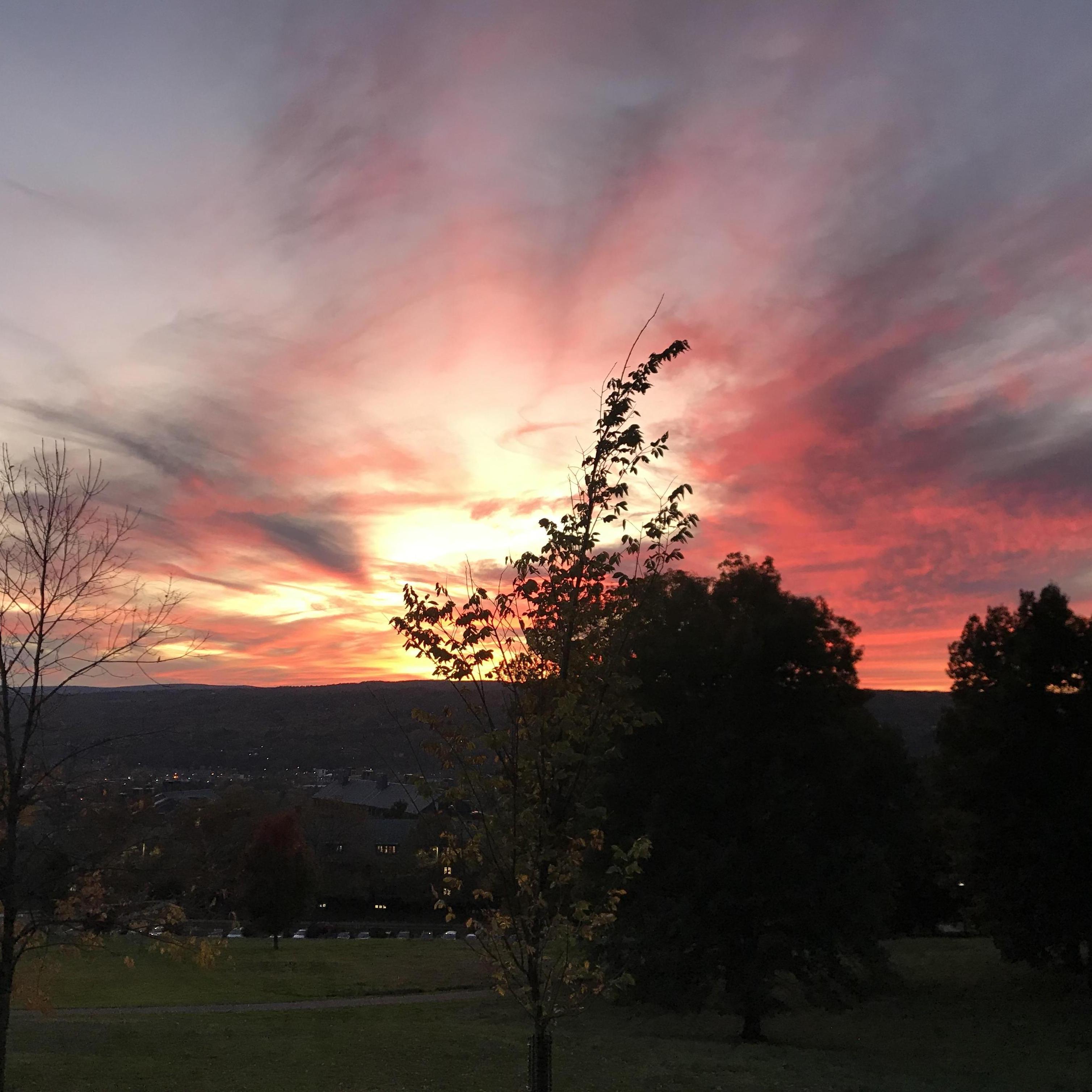 Sunset when Mike proposed, Ithaca, NY.