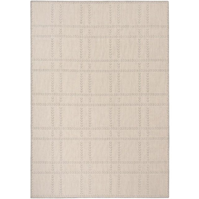 Nourison Horizon Indoor/Outdoor 6' x 9' Grey Modern Rug
