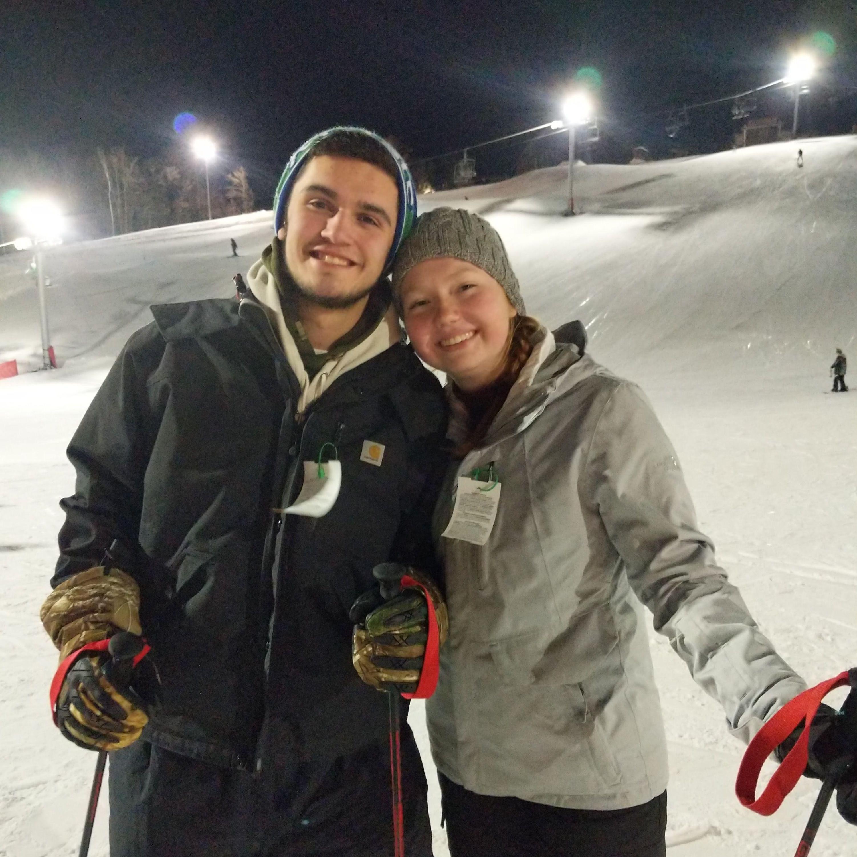 Late night skiing