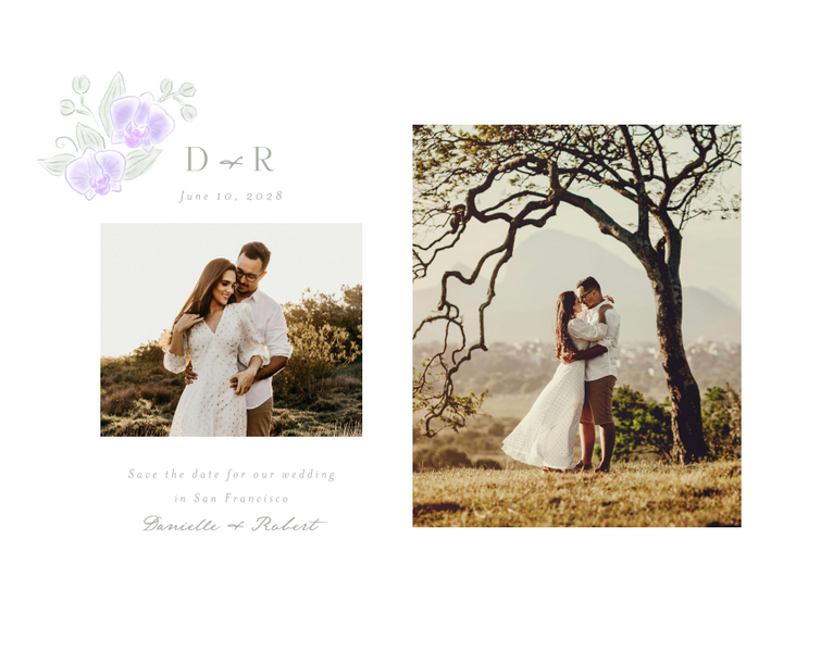Orchidea Multiphoto | White | Zola Save The Dates