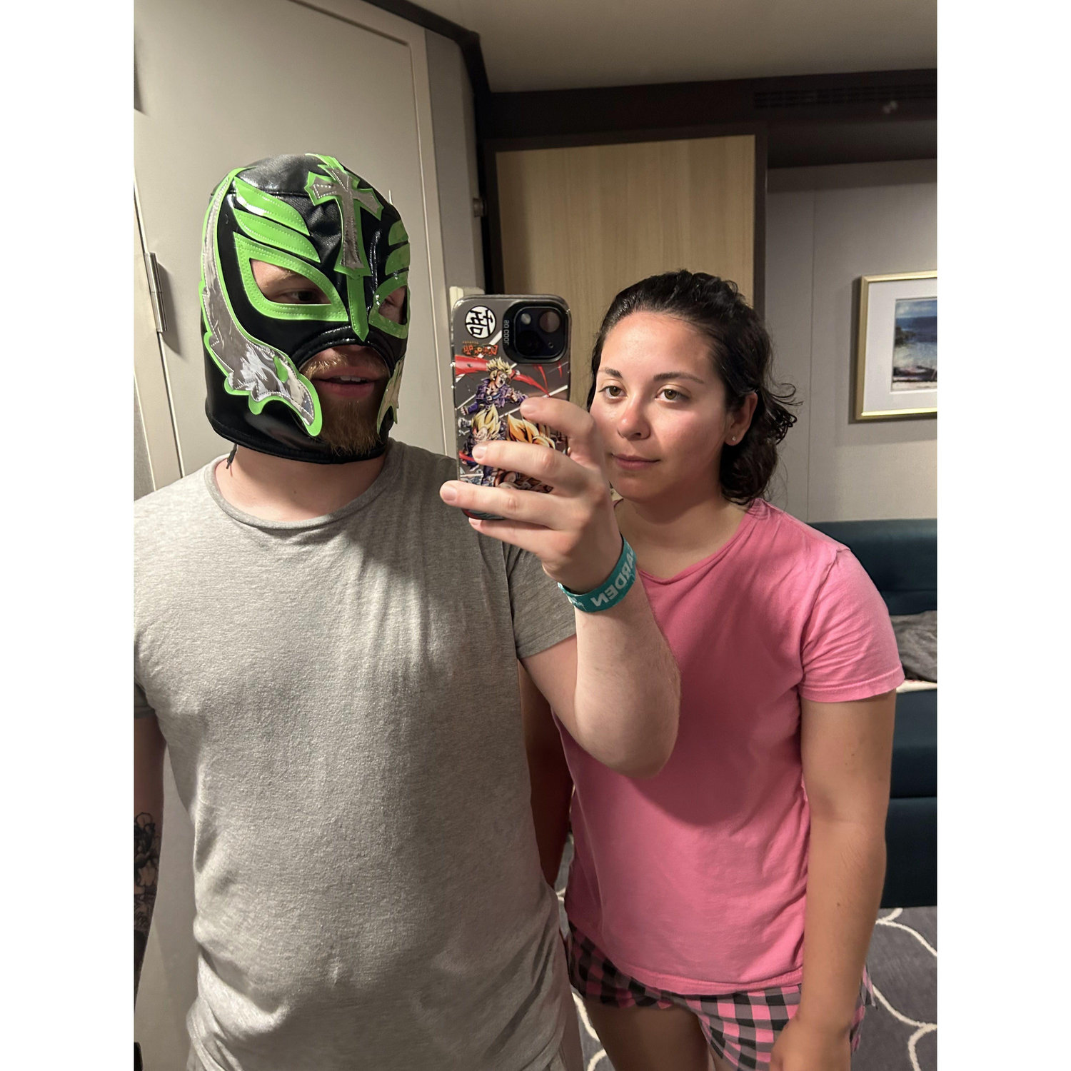 Much fun was had in Cozumel! We saw a live Lucha Libre event and here Kledi is showing off his most recent purchase. As you can see, I am very amused.