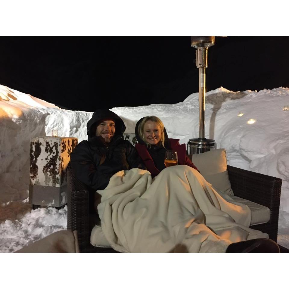 Keeping warm in val d'isere