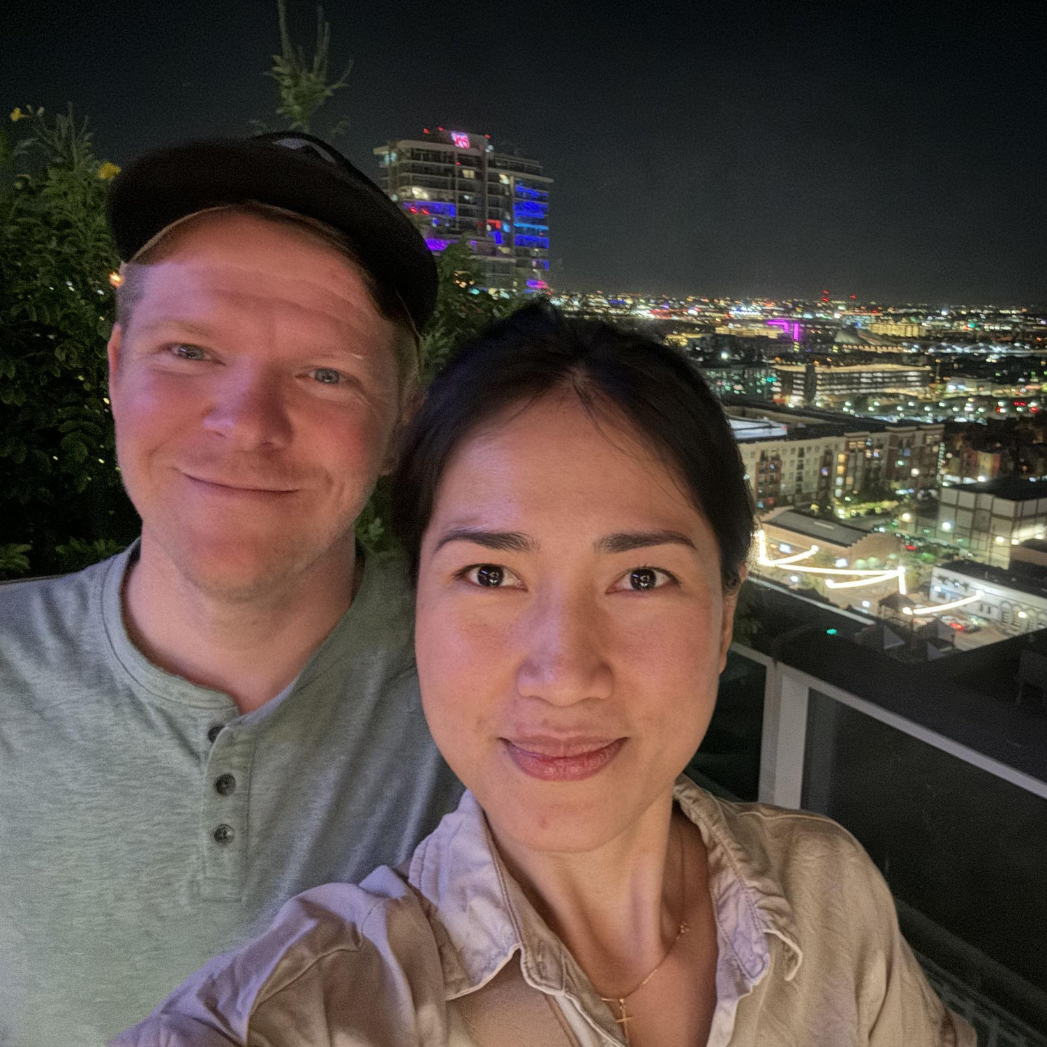 At a rooftop bar in Phoenix