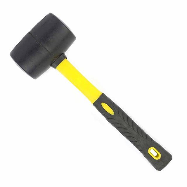 Rubber Mallet - Sure-Grip Fiberglass Handles and Tough ABS Rubber Mallet Head (1, 16 oz)