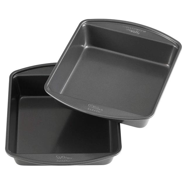 Wilton Recipe Right Square Non-Stick Cake Pan Multipack, 8 in. x 8 in. (2-Pack)