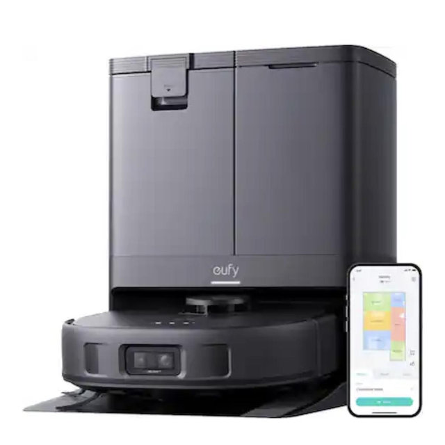 eufy - X10 Pro Omni Wi-Fi Connected Robot Vacuum & Mop with Self Washing and Self Drying Auto Empty Station - Black