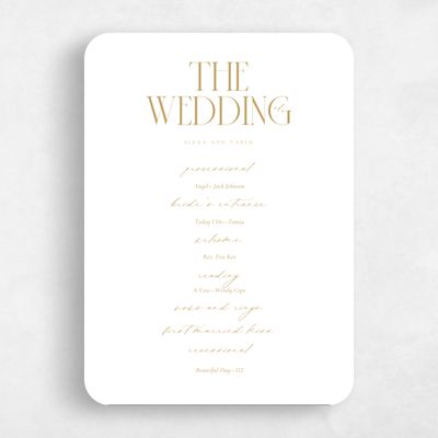 Rounded Wedding Program - Cleveland