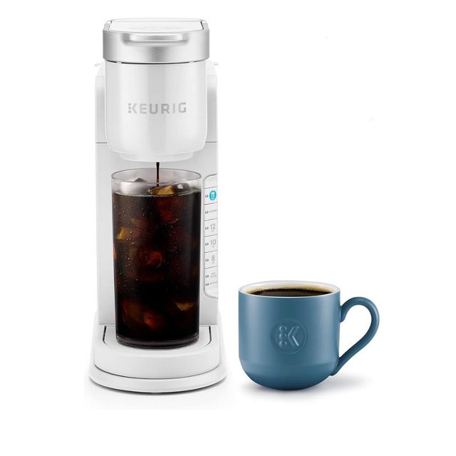 Keurig K-Iced Coffee Maker, Single Serve K-Cup Pod Iced Coffee Maker, With Hot and Cold Coffee Capabilities, Brews Any K-Cup Pod, White