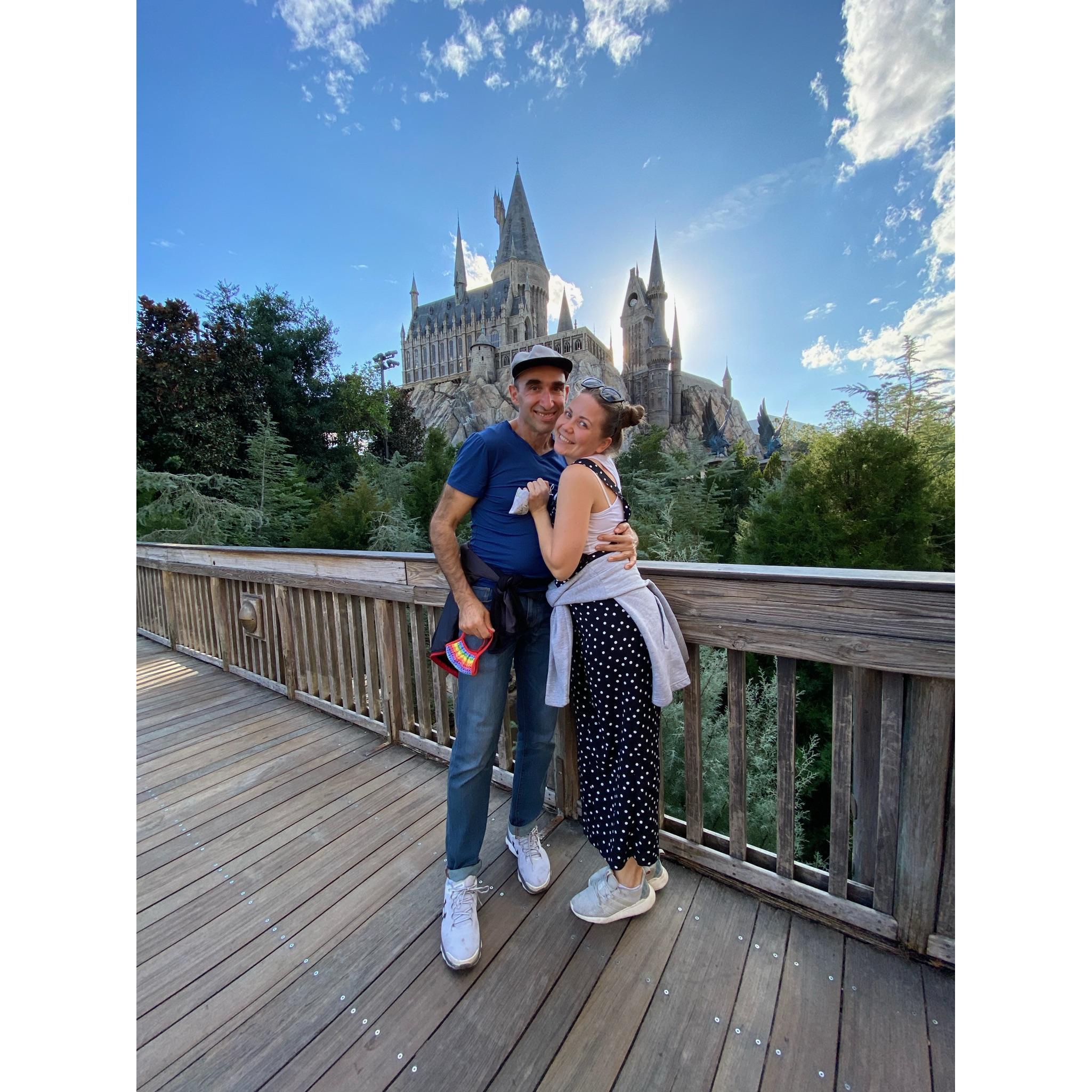 Our First visit to Universal ! Katya adore Hogwarts and Harry Potter! So am I!