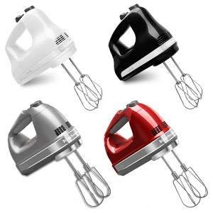 KitchenAid KHM7210CU 7-Speed Digital Hand Mixer with Turbo Beater II Accessories and Pro Whisk - Contour Silver