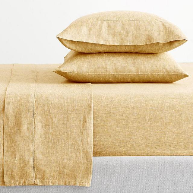 Daffodil Belgian Flax Linen Sheet Set, Queen
