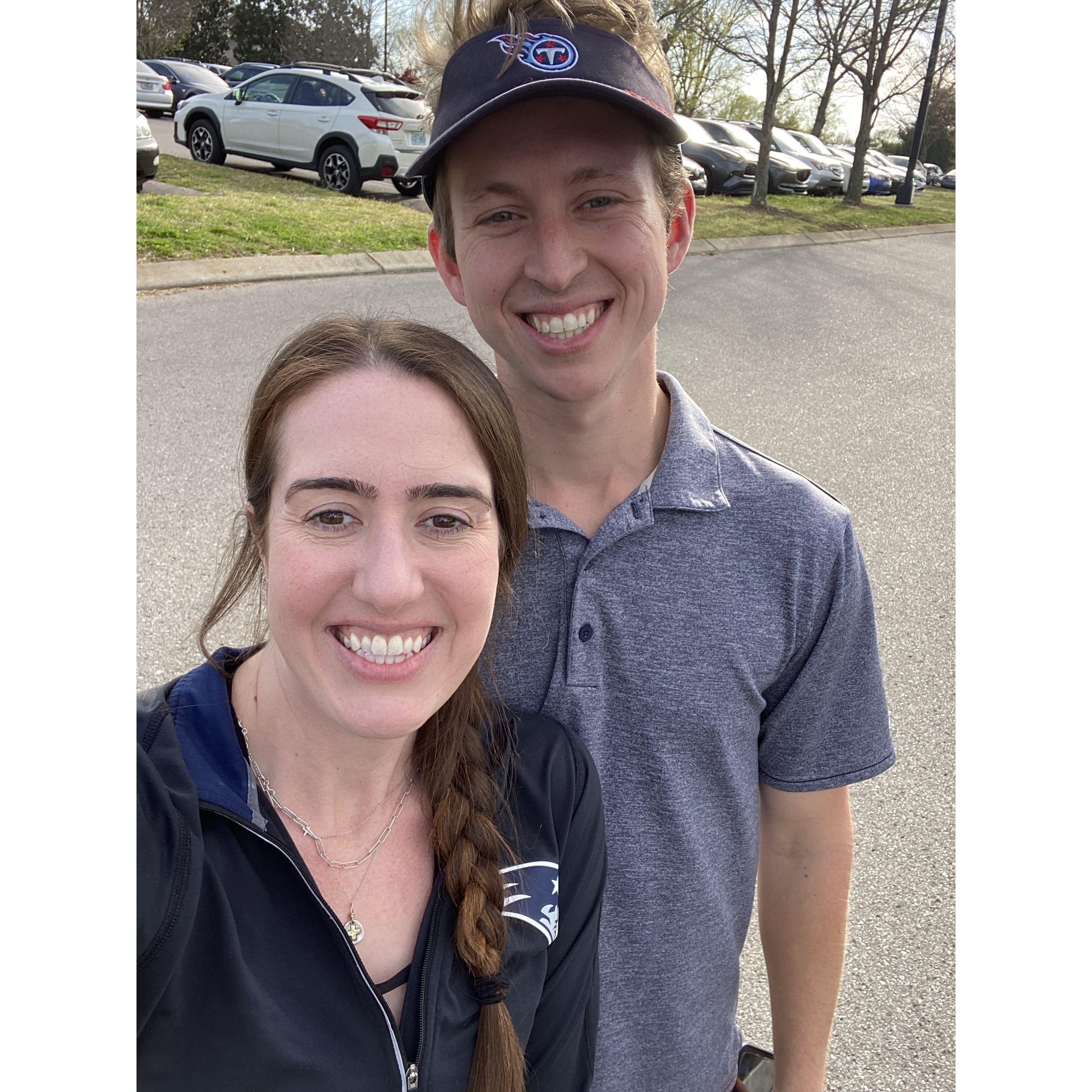 First photo together as a couple!
