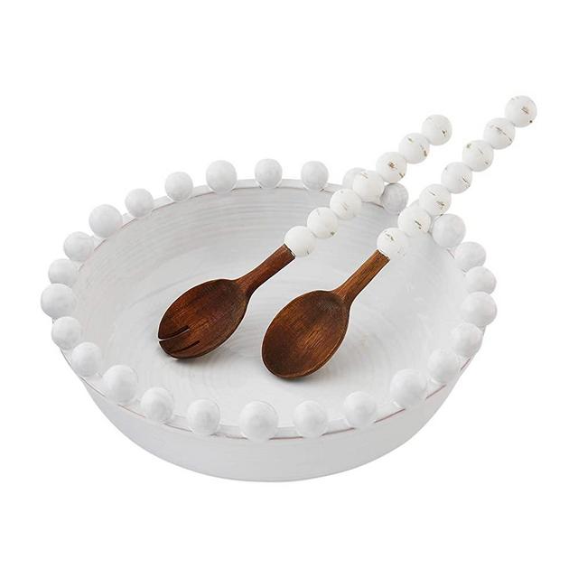 Mud Pie Raised Dotted Rim Bowl Set