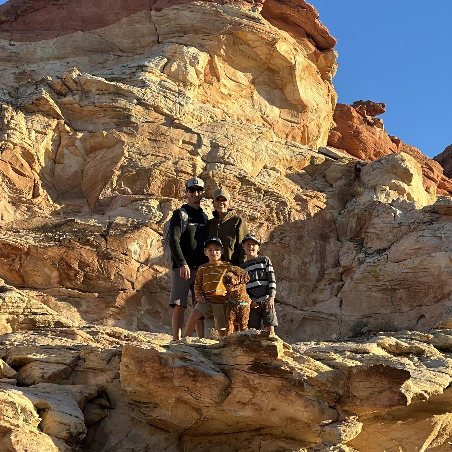 Fun hike with the twins and Murphy!