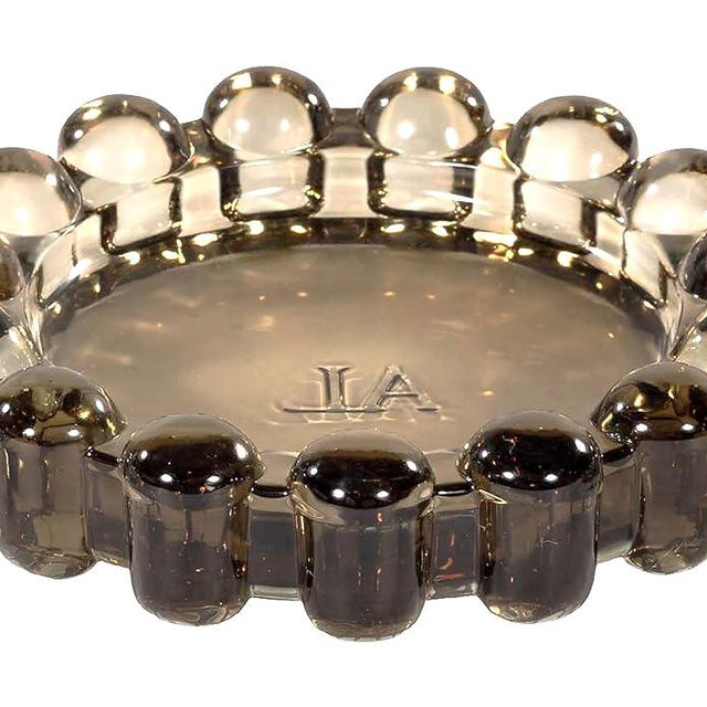Alice Lane Original Bubble Candle Dish Large – Chic Amber Glass Candle Dish for Home Decor – Decorative Modern Candle Holder for Small Candles & Diffusers