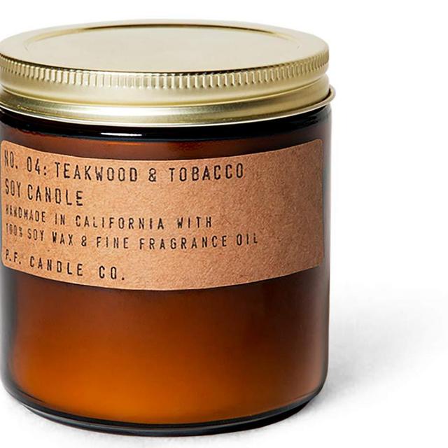P.F. Candle Co. - No. 04: Teakwood & Tobacco Soy Candle (12.5 oz)