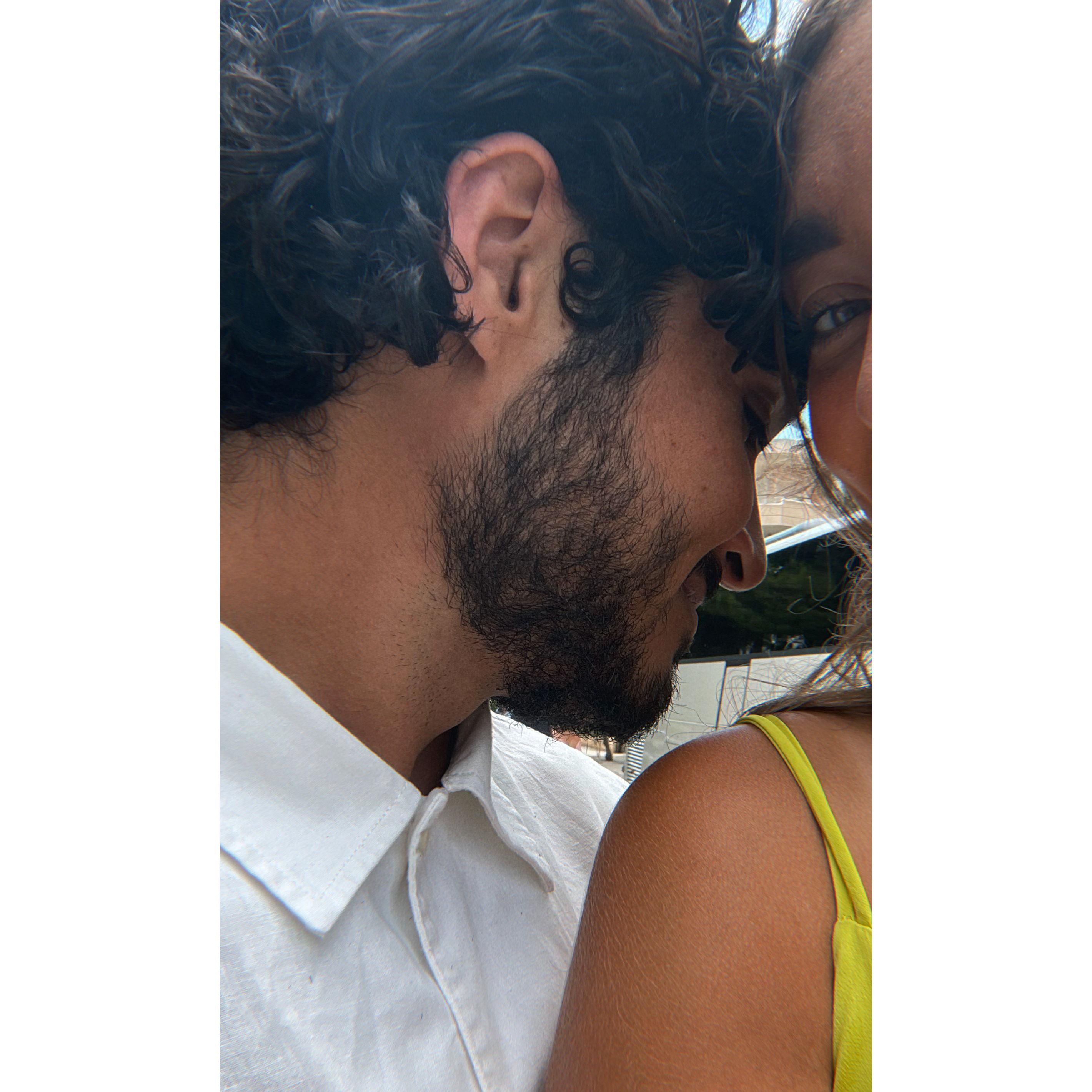 Elijah was a bit shy because his beard had grown out and we couldn't find a shaving tool locally...