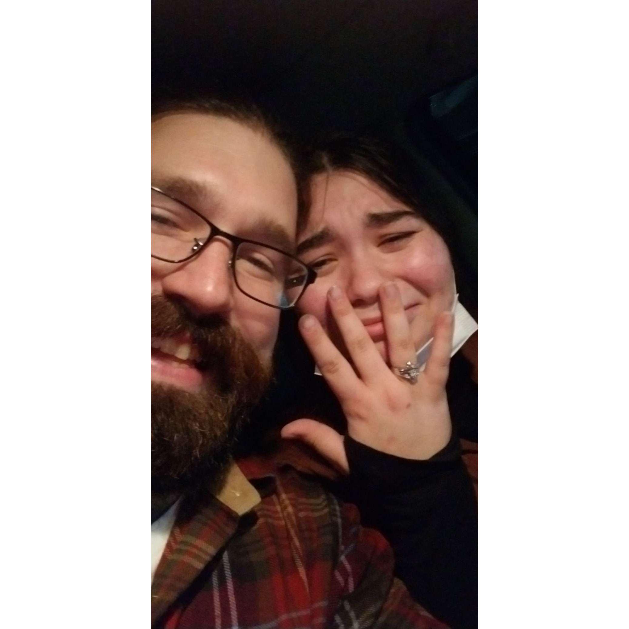 The night Calum popped the question!