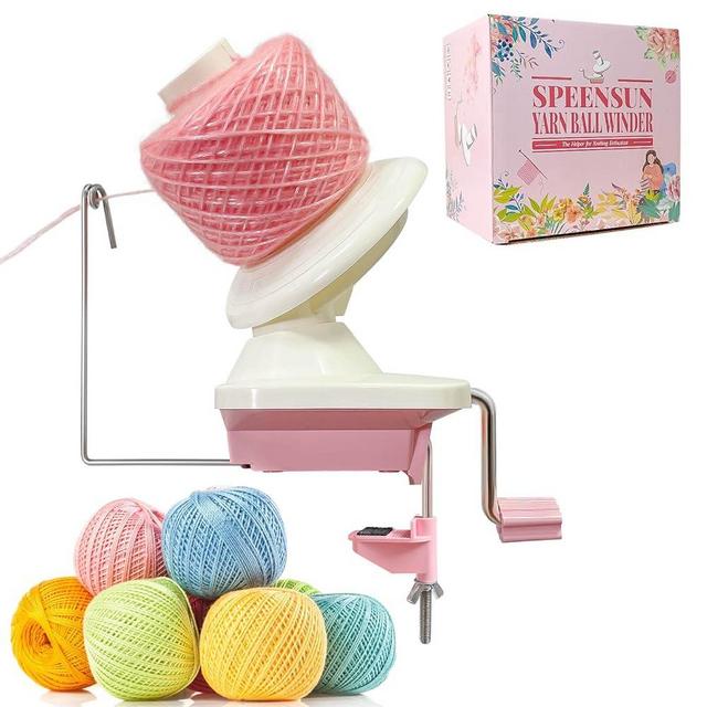 SPEENSUN Yarn Winder, Yarn Ball Winder, Easy-to-Install Efficient Yarn Cake Winder Make 3.5 oz Yarn Cake, Sturdy ABS Yarn Winder for Crocheting with Lower Noise, for Crochet and Knitting Lover