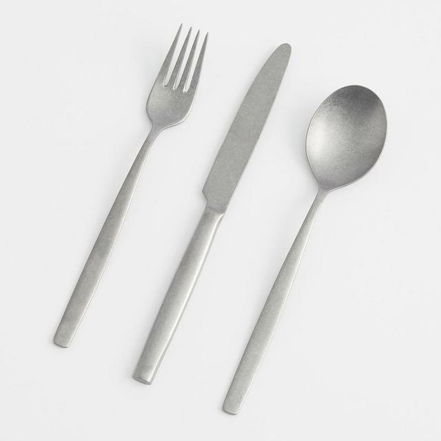 Astoria Tumbled Stainless Steel Flatware, Set of 12