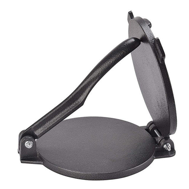 ARC, 0020, 6.5 inch Cast Iron Tortilla Press, Press surface diameter, Heavy Duty Tortilla Press Maker, Even Pressing - Black (6.5")