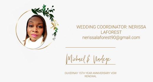 The Wedding Website of Michael Duvernay and Nadege Duvernay