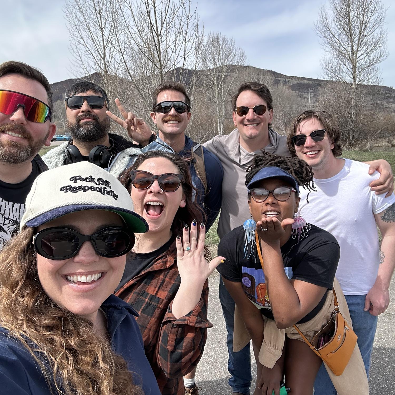 Our first hike after getting engaged!