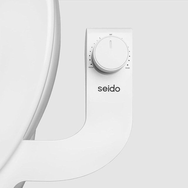 seido Origin 1.0 - Ultra-Slim Non-Electric Bidet Attachment for Toilets – Dual Nozzle, Adjustable Water Pressure, Easy DIY Installation, Self-Cleaning Sprayer, Eco-Friendly Design (White)