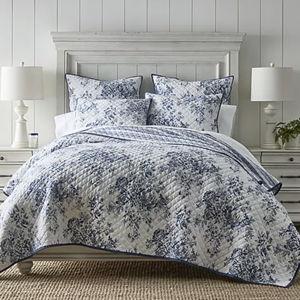 Linden Street Haven Toile Quilt - Kensington Blue