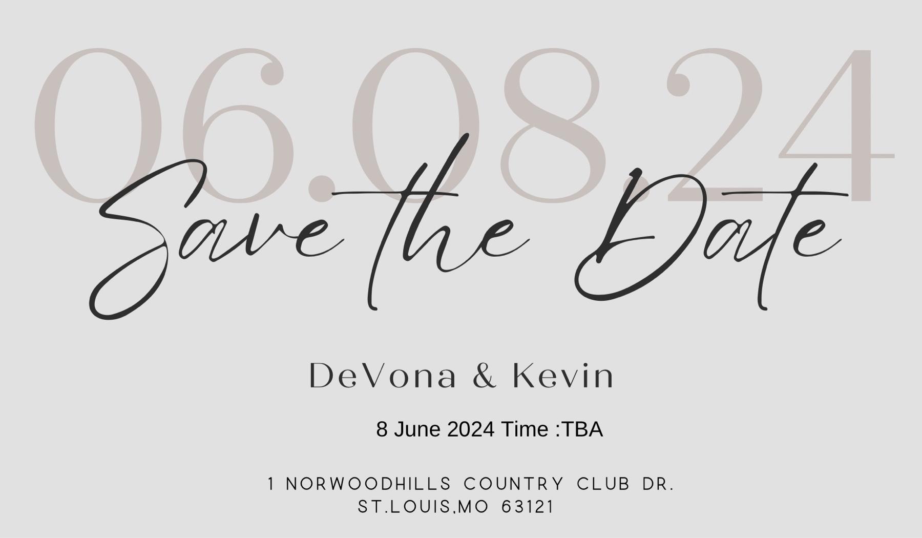 The Wedding Website of Devona Hogan and Kevin Sims II