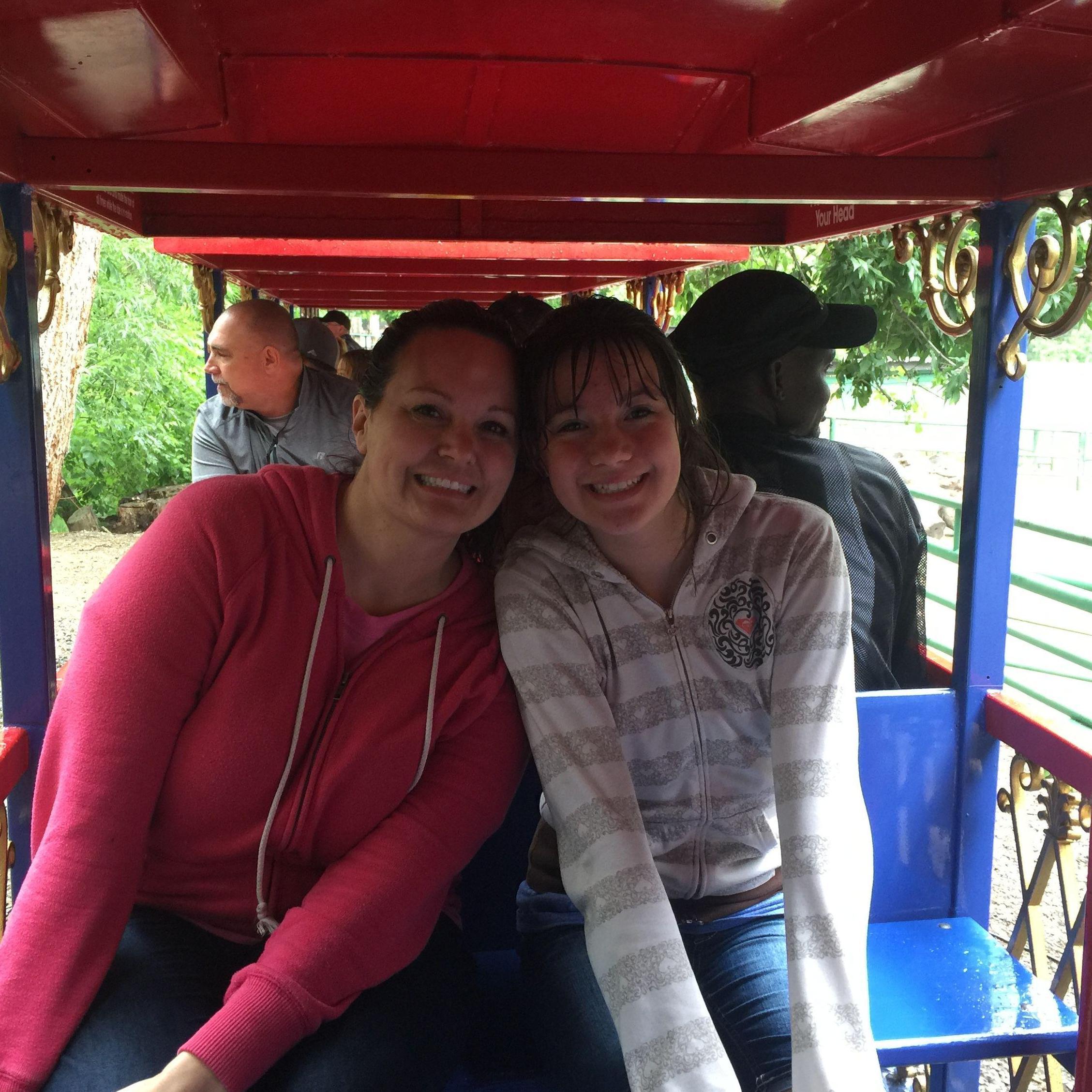 Savannah and her mom at Lagoon!