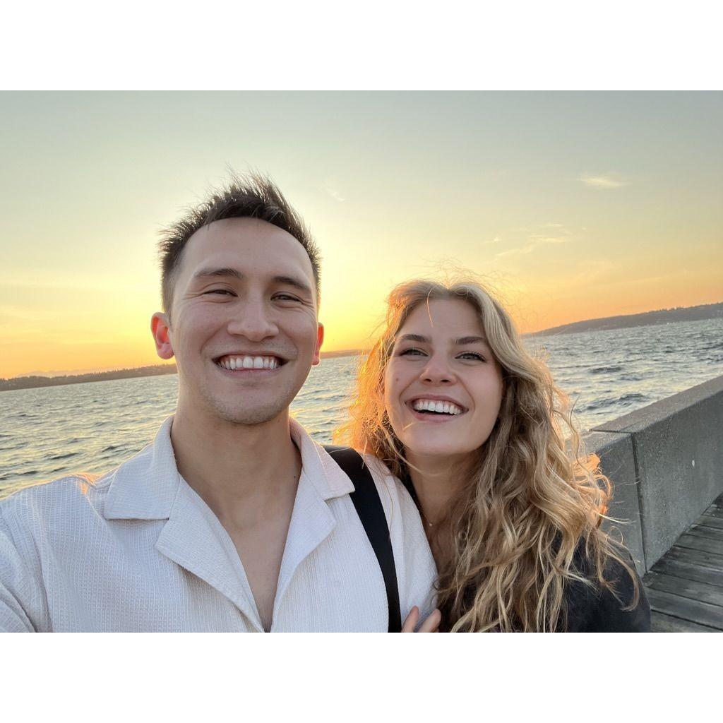 Dinner celebrating finishing intern year (Amanda) and PGY3 year/junior call (Zach)!