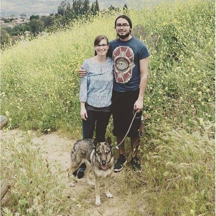 With our "fur-daughter" Salem.