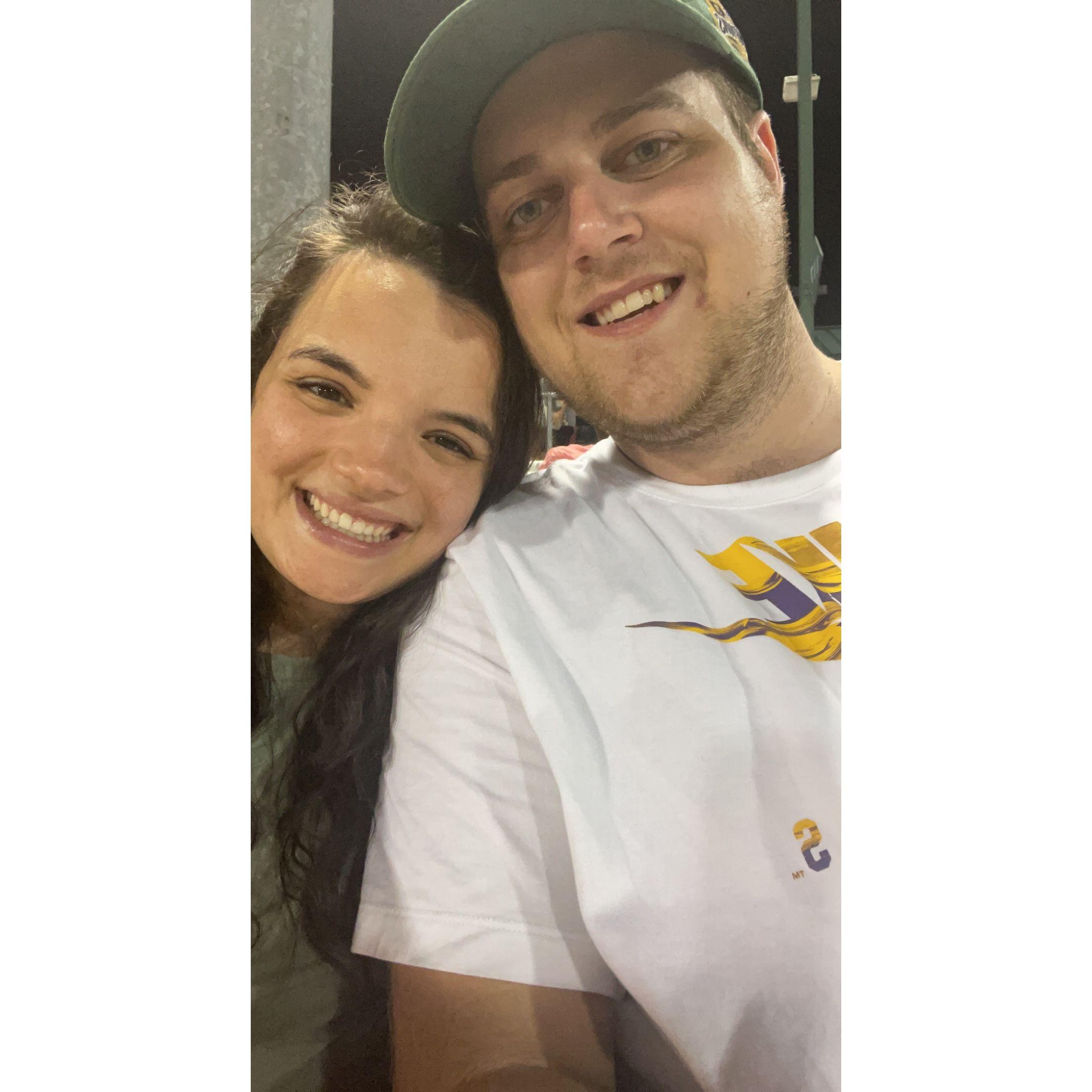 Our first baseball game together