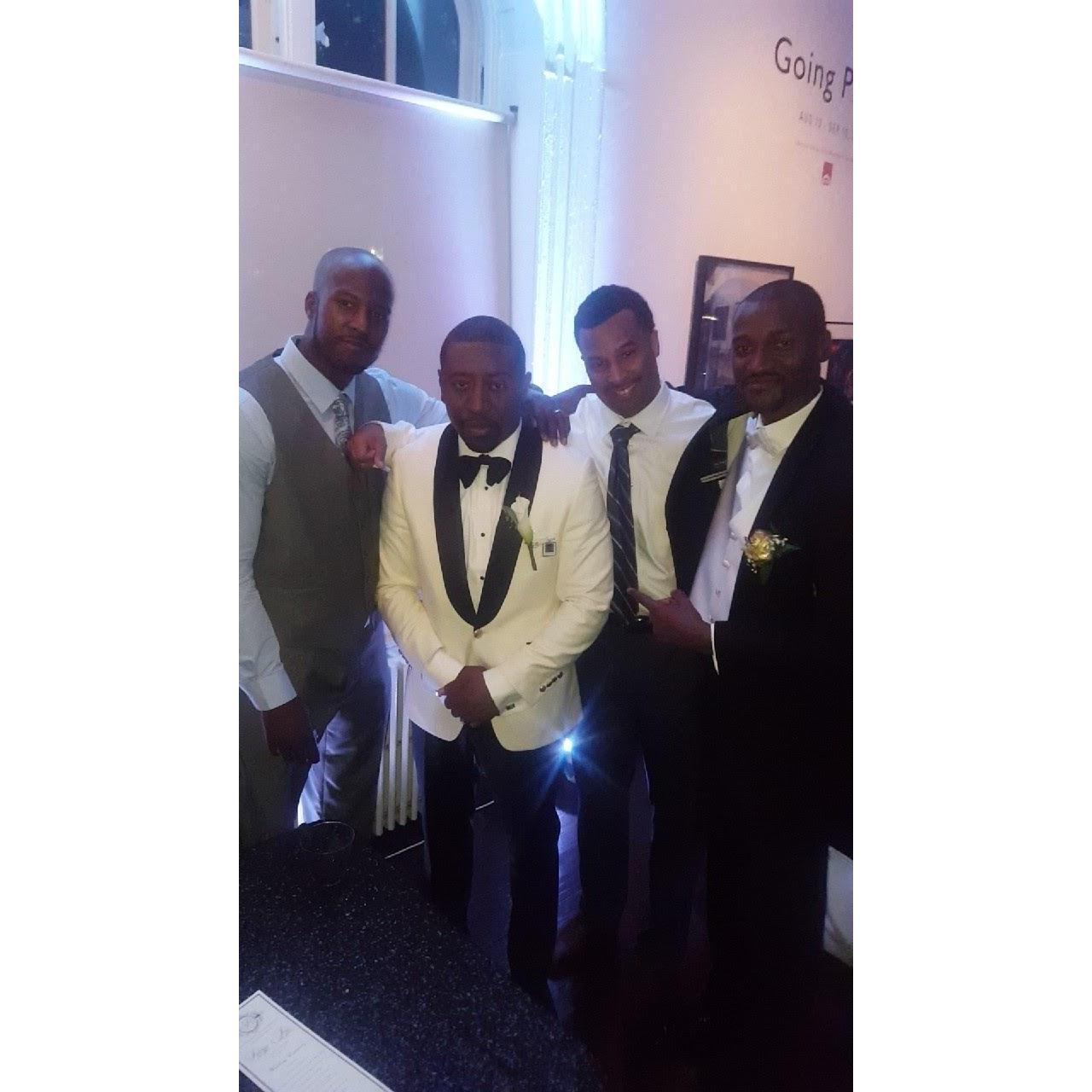 The guys at Luis and Latoya's wedding