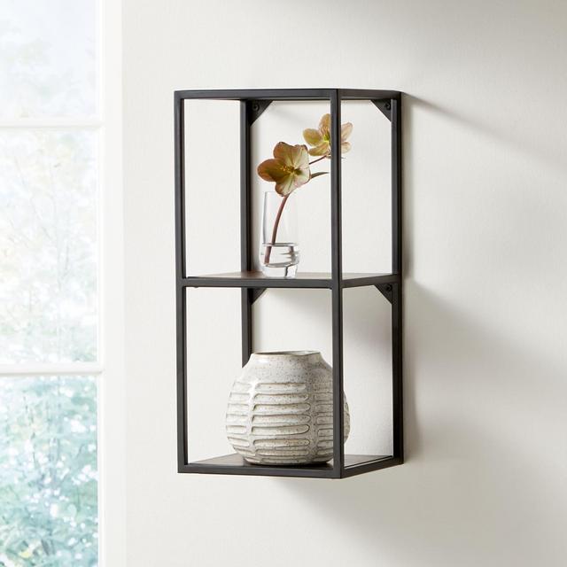 Booker Tall Double Rectangle Wall Display Shelf